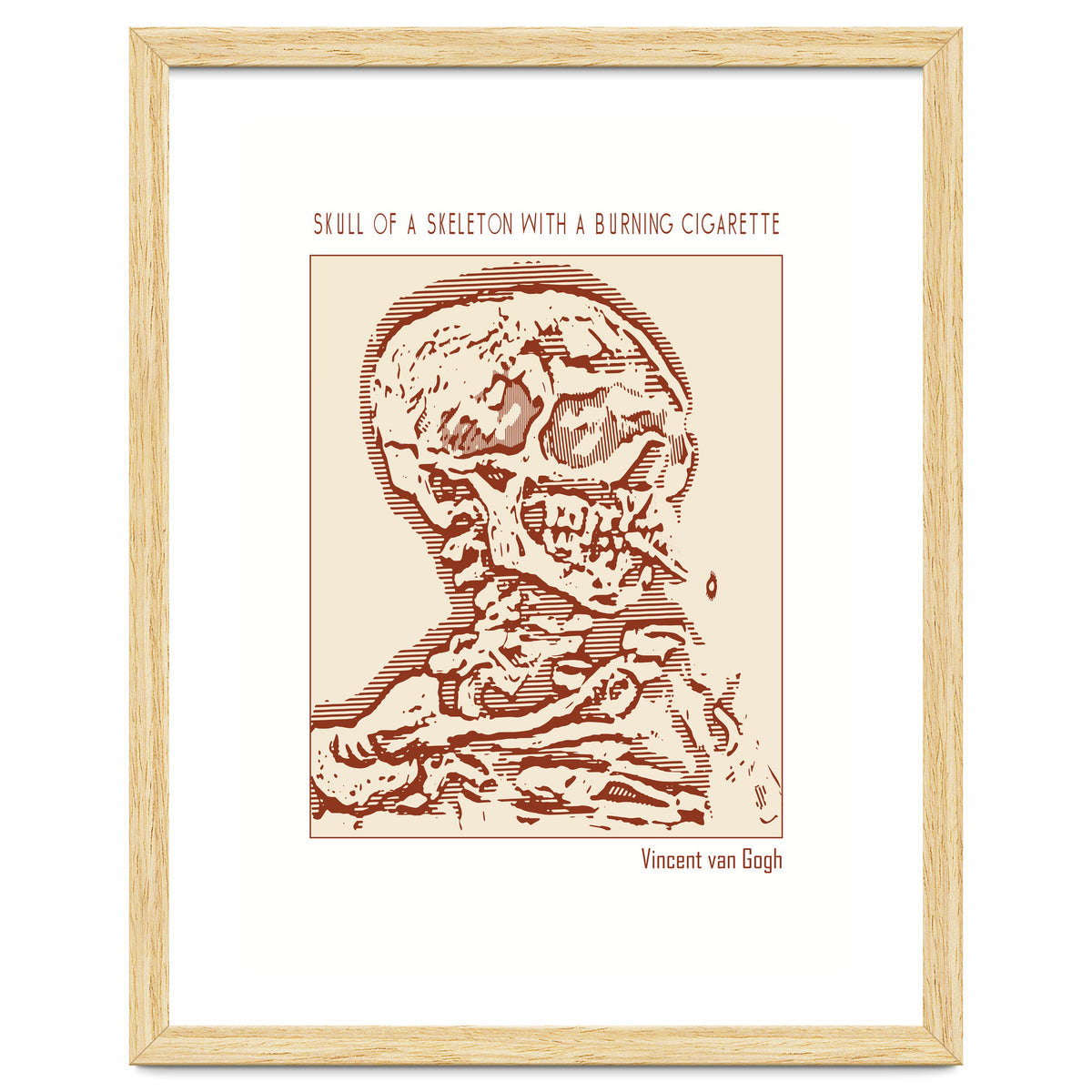 Skull Of A Skeleton With A Burning Cigarette