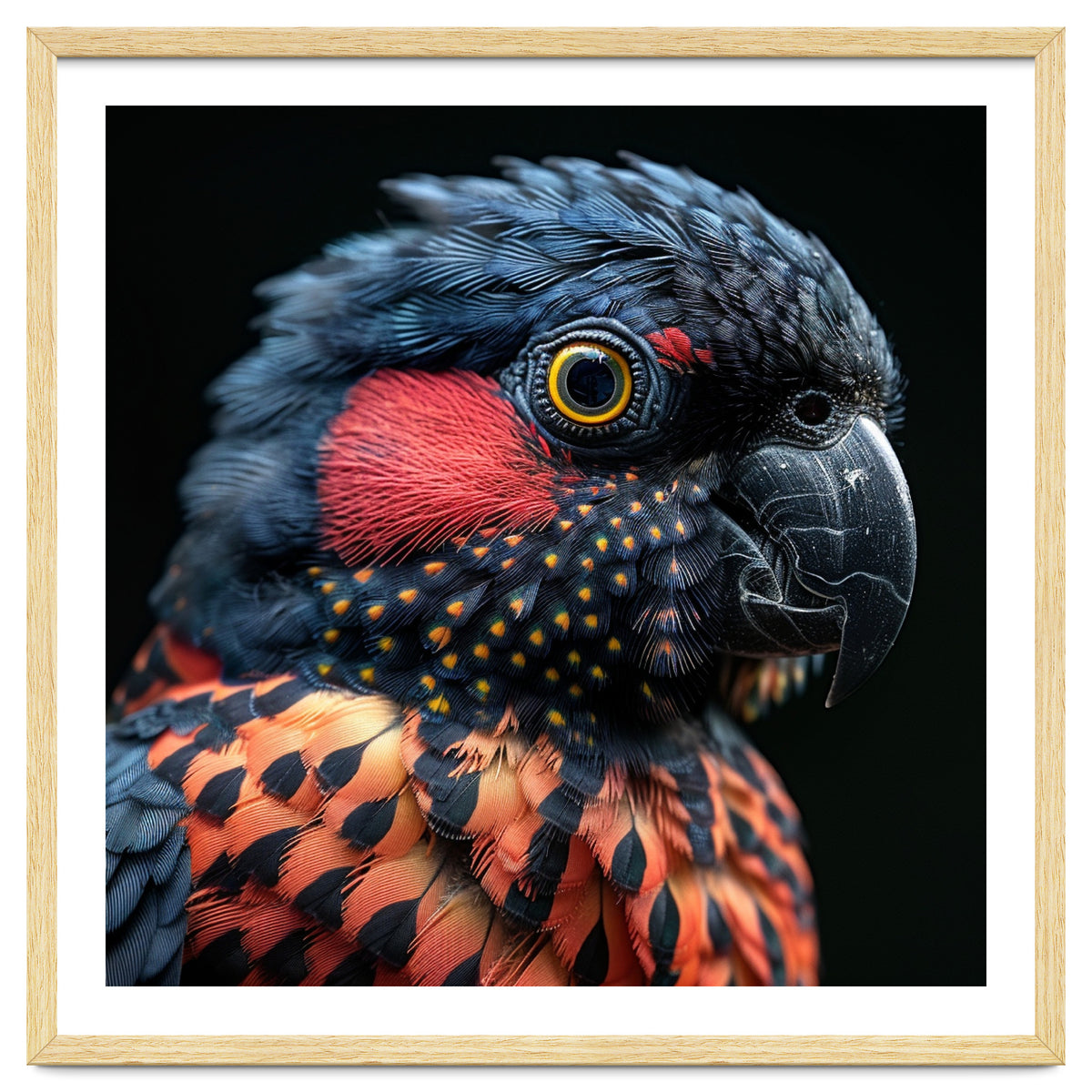 Close Up Portrait Of A Colorful Exotic Parrot
