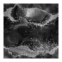 Black Glitter Agate Texture 05 (Print Only)