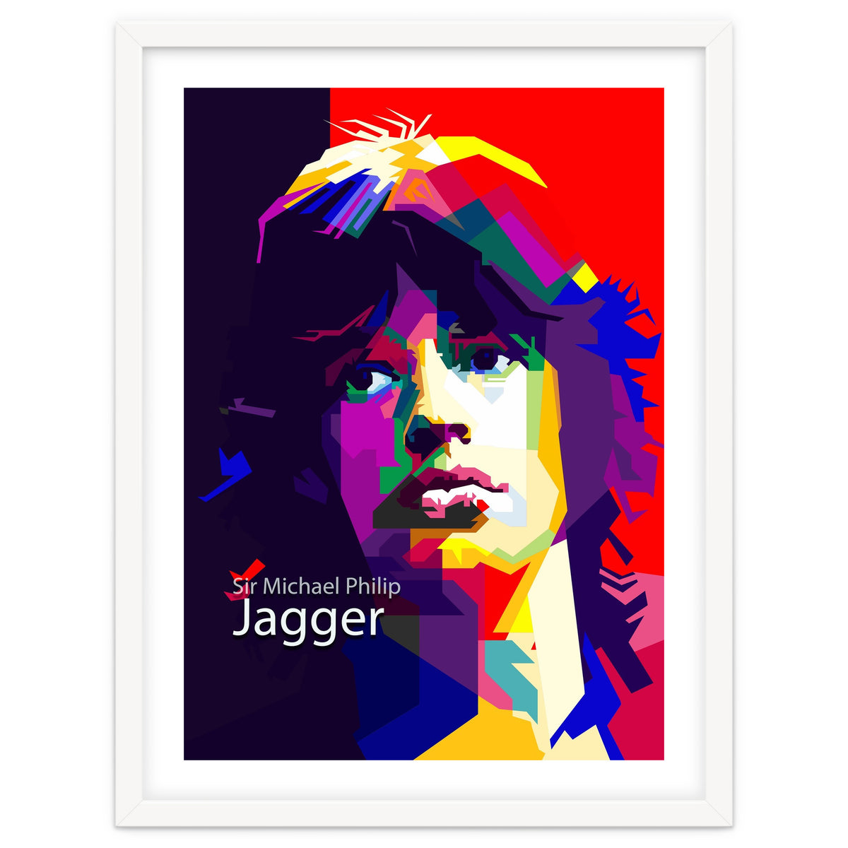 Sir Michael Philip Jagger Pop Art Wpap