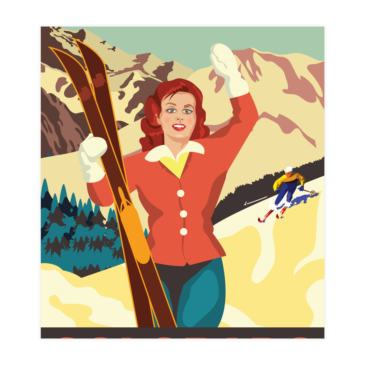 Colorado Ski Girl (Print Only)