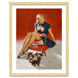 Pinup Sexy Girl Playing With Her Little Cats thumbnail
