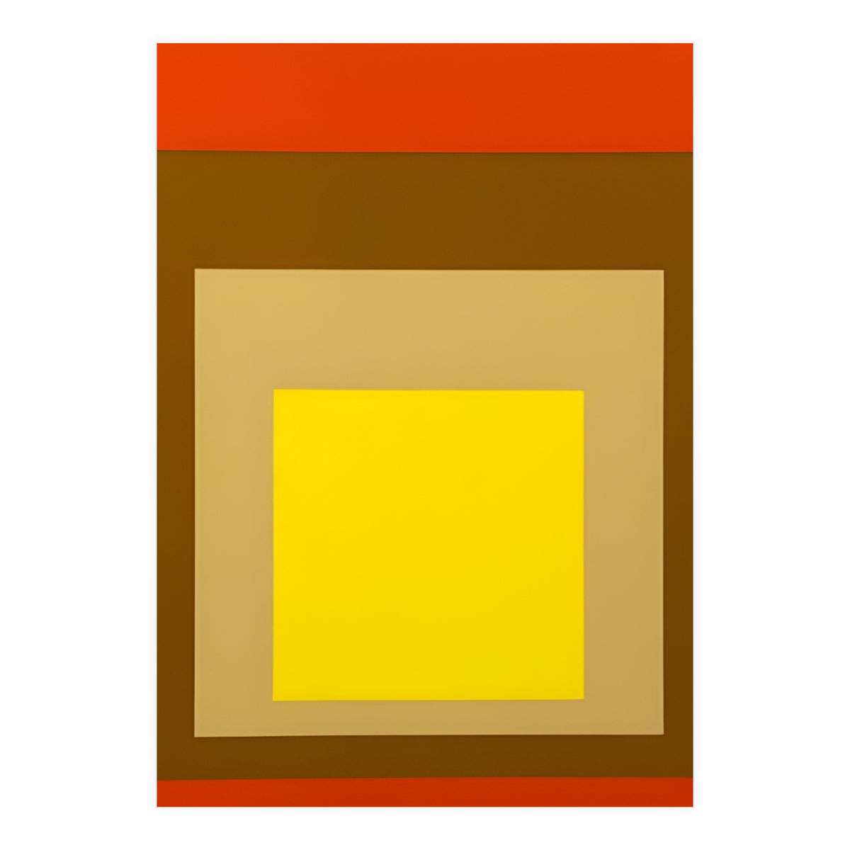 Josef Albers - Red, Brown, Golden (Print Only)