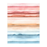 Watercolour Abstract Stripes Red Blue (Print Only) thumbnail