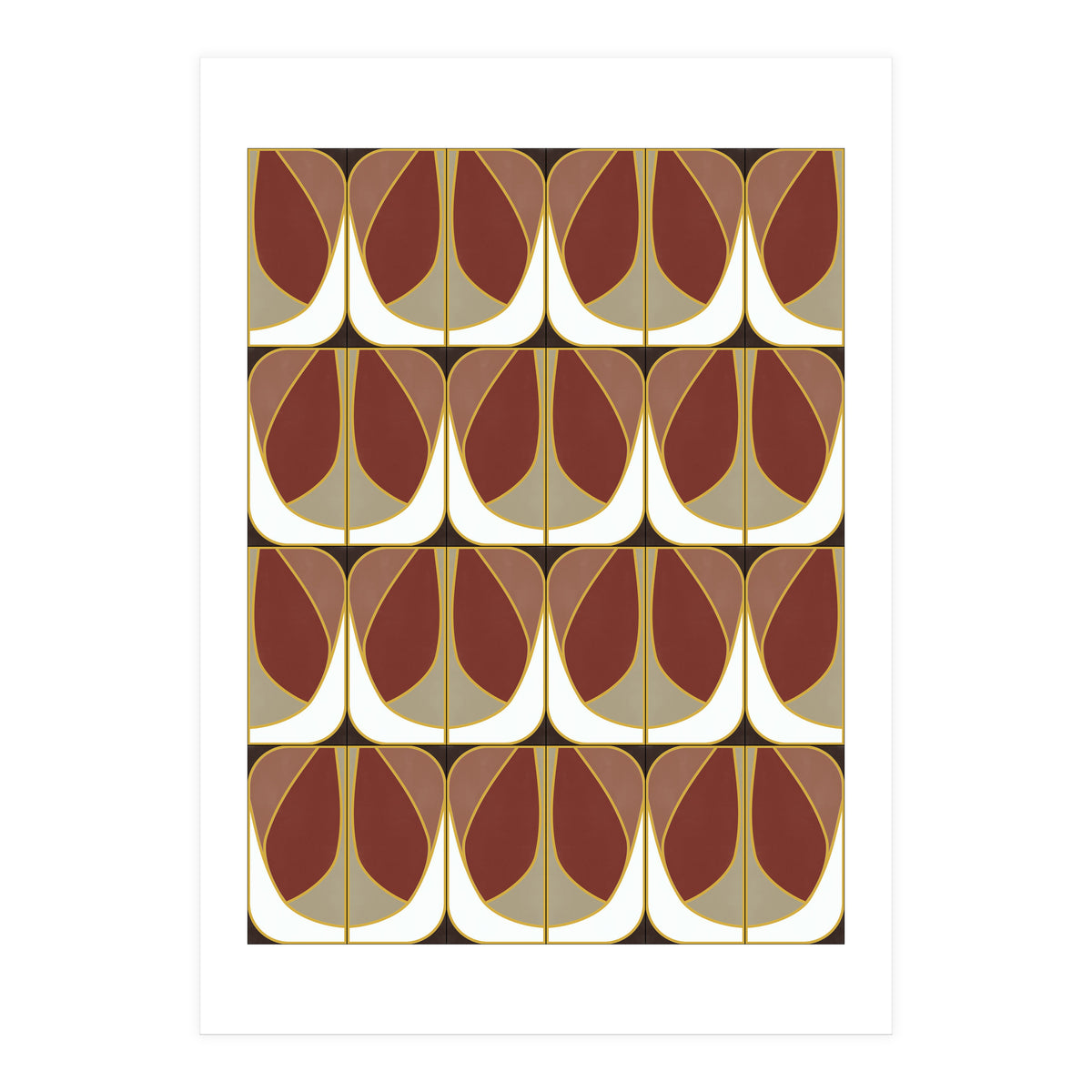 Umber Deco Tiles (Print Only)