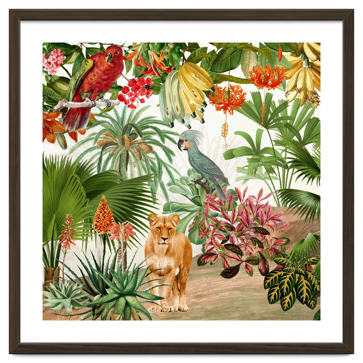 Vintage Tropical Jungle Paradise