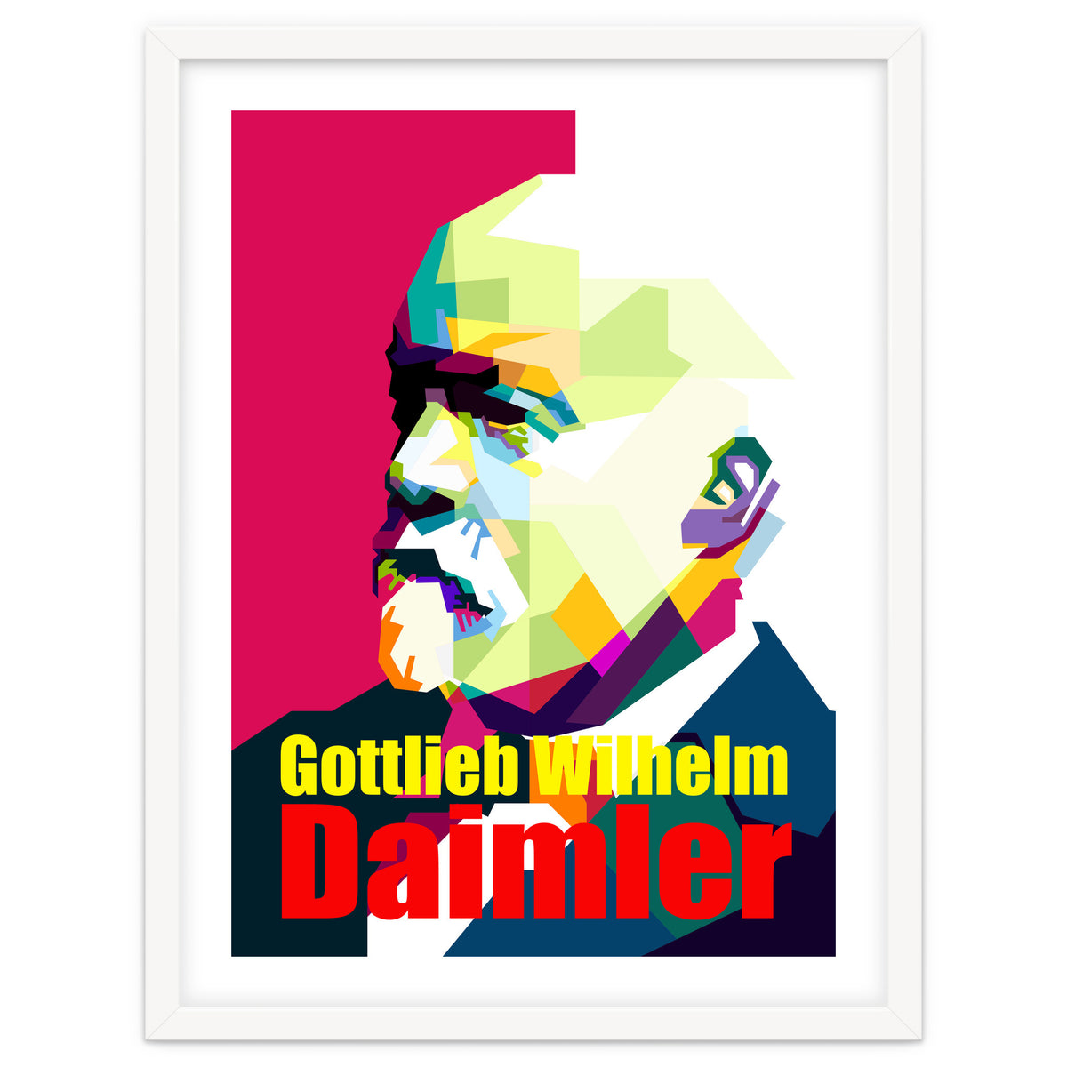 Gottlieb Daimler Pop Art WPAP