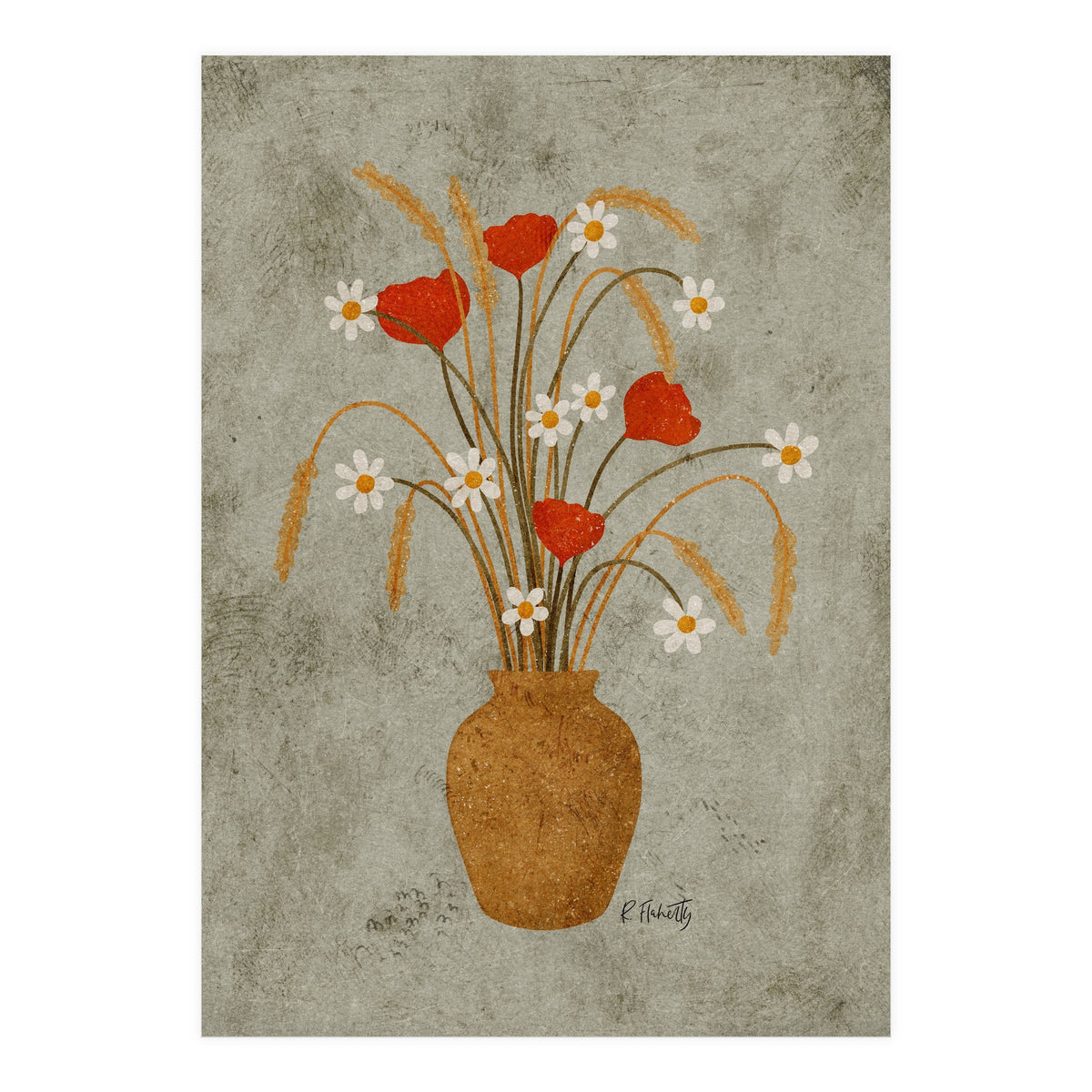 Harvest Floral Vase (Print Only)