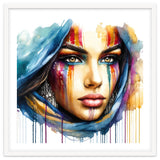 Vivid Warrior Spirit Watercolor Portrait thumbnail