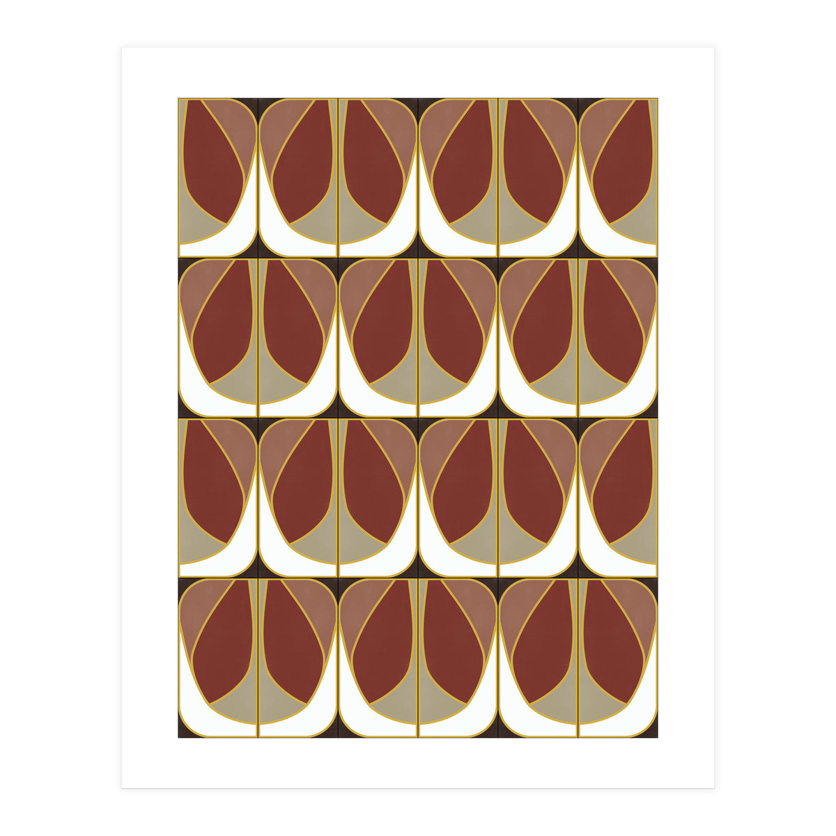 Umber Deco Tiles (Print Only)
