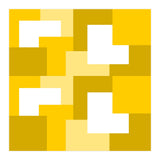 Yellow Abstract Square Tiles Pattern (Print Only) thumbnail