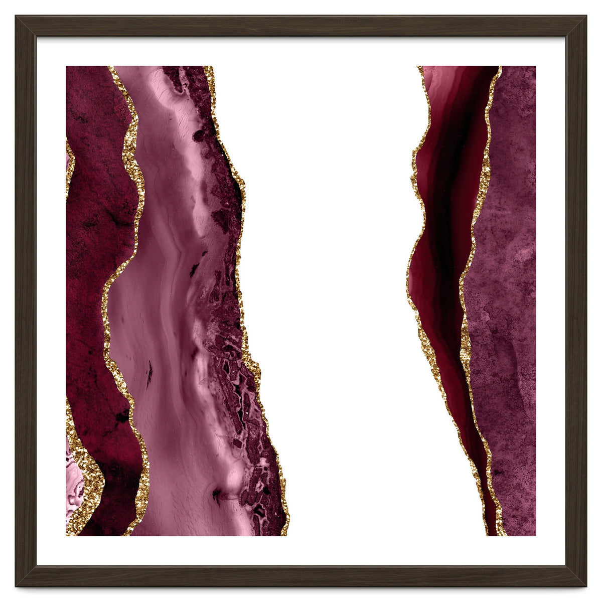 Burgundy & Gold Agate Texture 20
