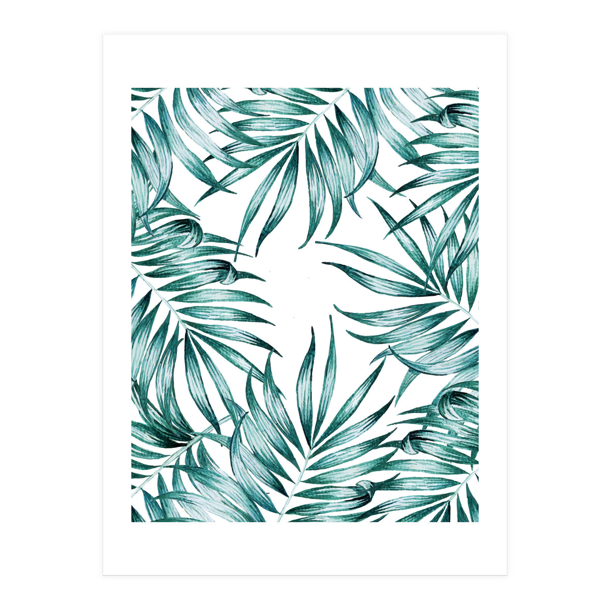 Island Life, Tropical Minimal Palm Vintage Illustration, Luxe Bohemian Botanical Nature Beachy (Print Only)