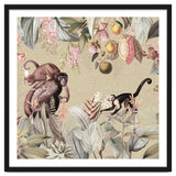 Vintage Exotic Monkeys In African Jungle Landscape thumbnail
