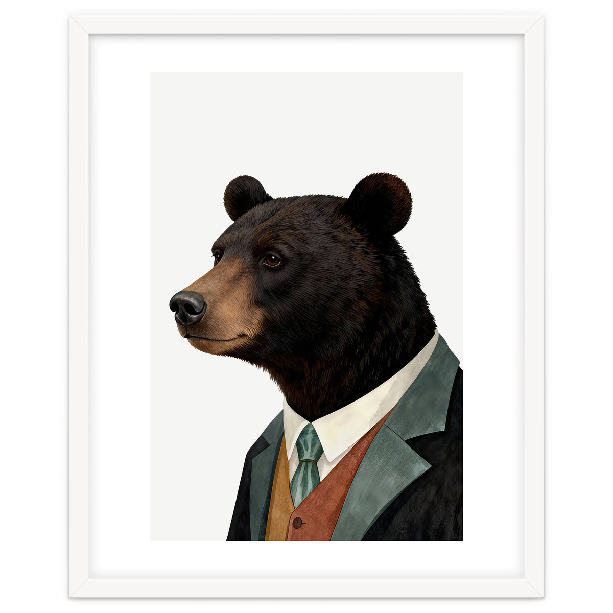 Black Bear In Suit