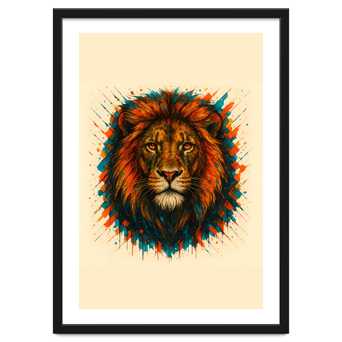 Lion Animal Watercolor