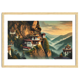 Vintage Bhutan, Mountain Monasteries Poster thumbnail