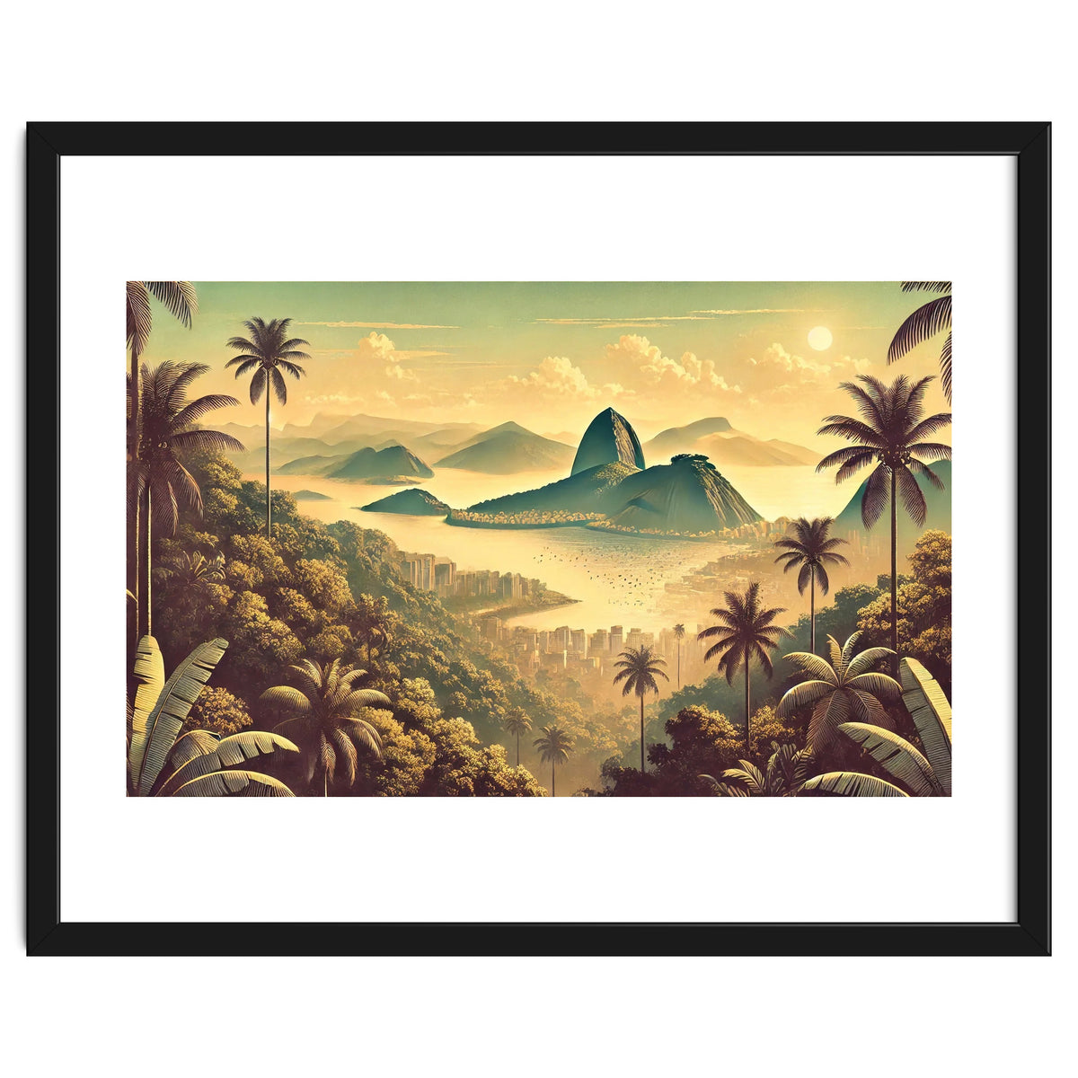 Vintage Brazil, Rio De Janeiro Tropics Poster