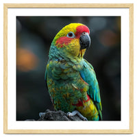 Vibrant Amazon Parrot Perched On A Branch