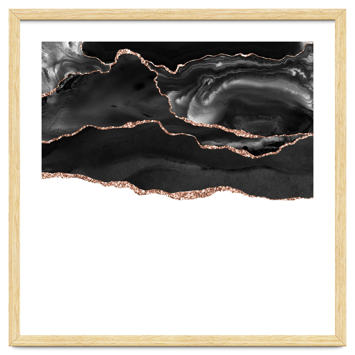 Black & Rose Gold Agate Texture 05