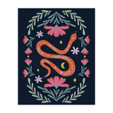 Cute Floral Snake (Print Only) thumbnail