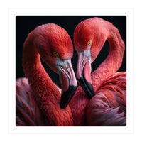 Two Flamingos Together (Print Only)