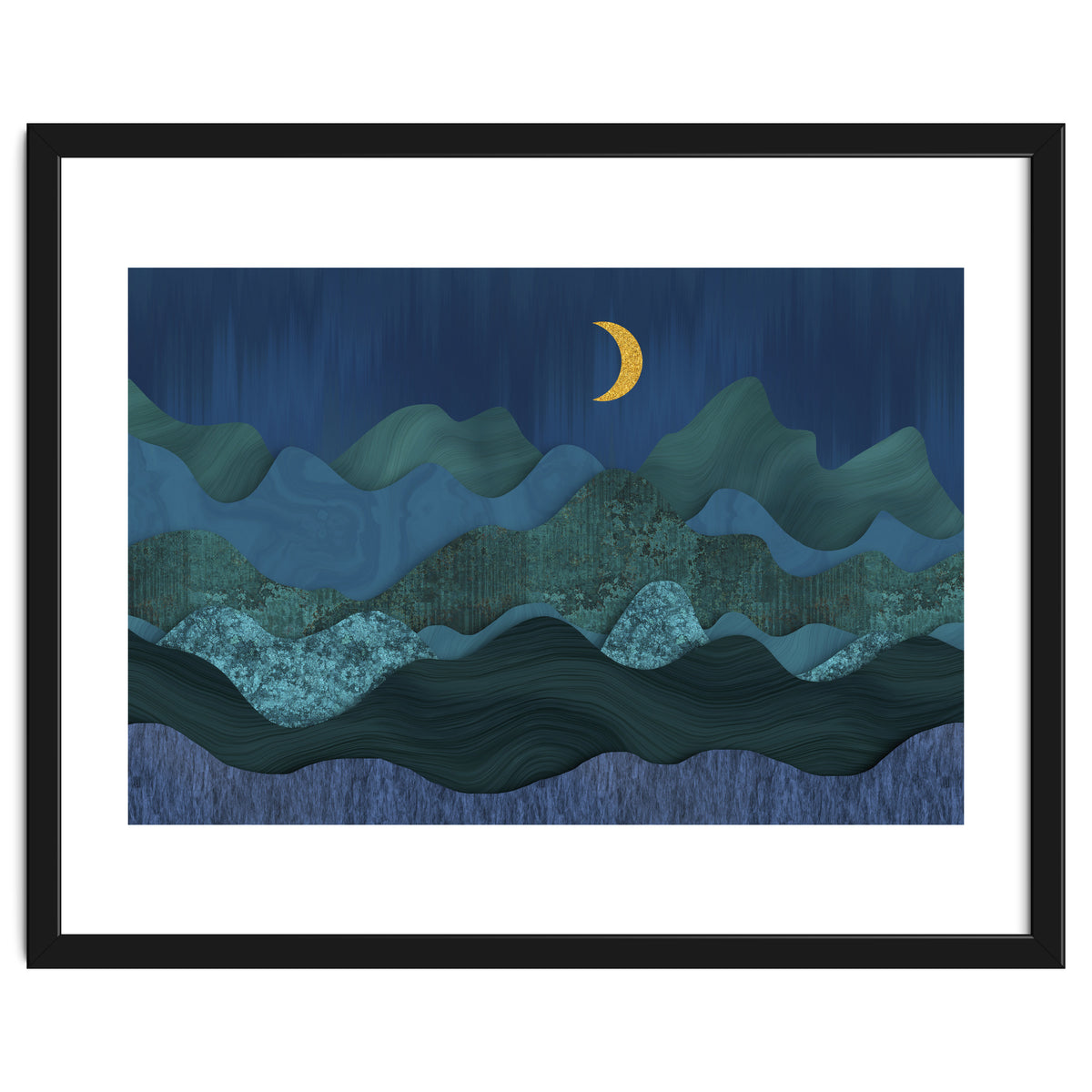 Abstract Landscape Moody Moonrise