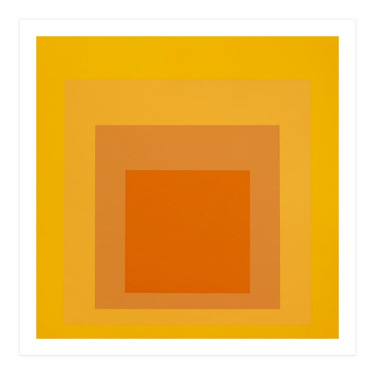 JOSEF ALBERS - HOMAGE TO THE SQUARE YELLOW ORANGE 2. HIGH RESOLUTION (Print Only)
