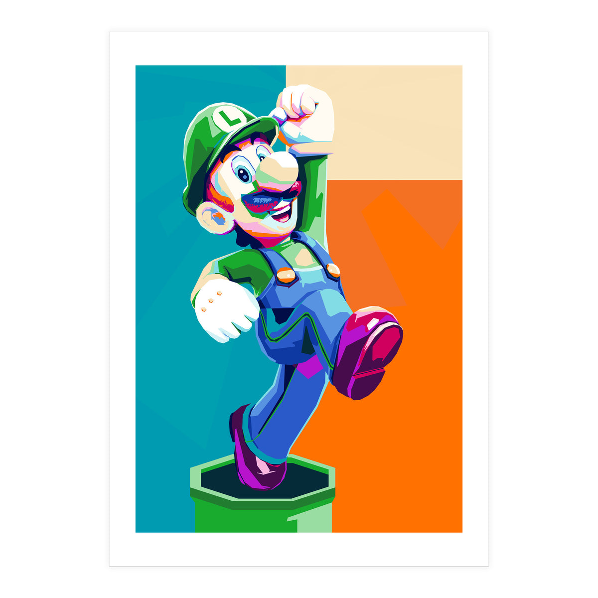 Mario Luigi Pop Art Cartoon Pop Art (Print Only)