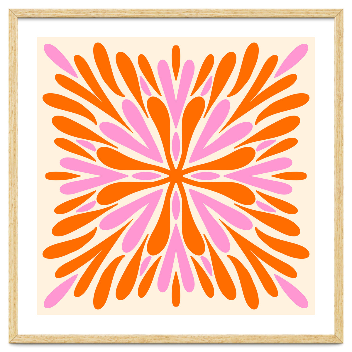 Symmetry Petals - pink and orange