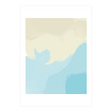 Mellow, Abstract Powder Blue Pastel Pearl Painting, Modern Simple Minimal Waves (Print Only) thumbnail