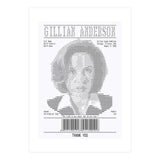 Receipt Art Gillian Anderson (Print Only) thumbnail