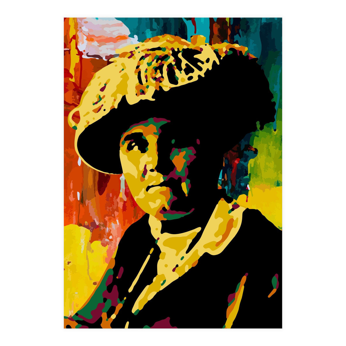 Jane Addams Colorful Abstract Art (Print Only)