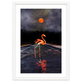 Flamingo and Red Moon thumbnail