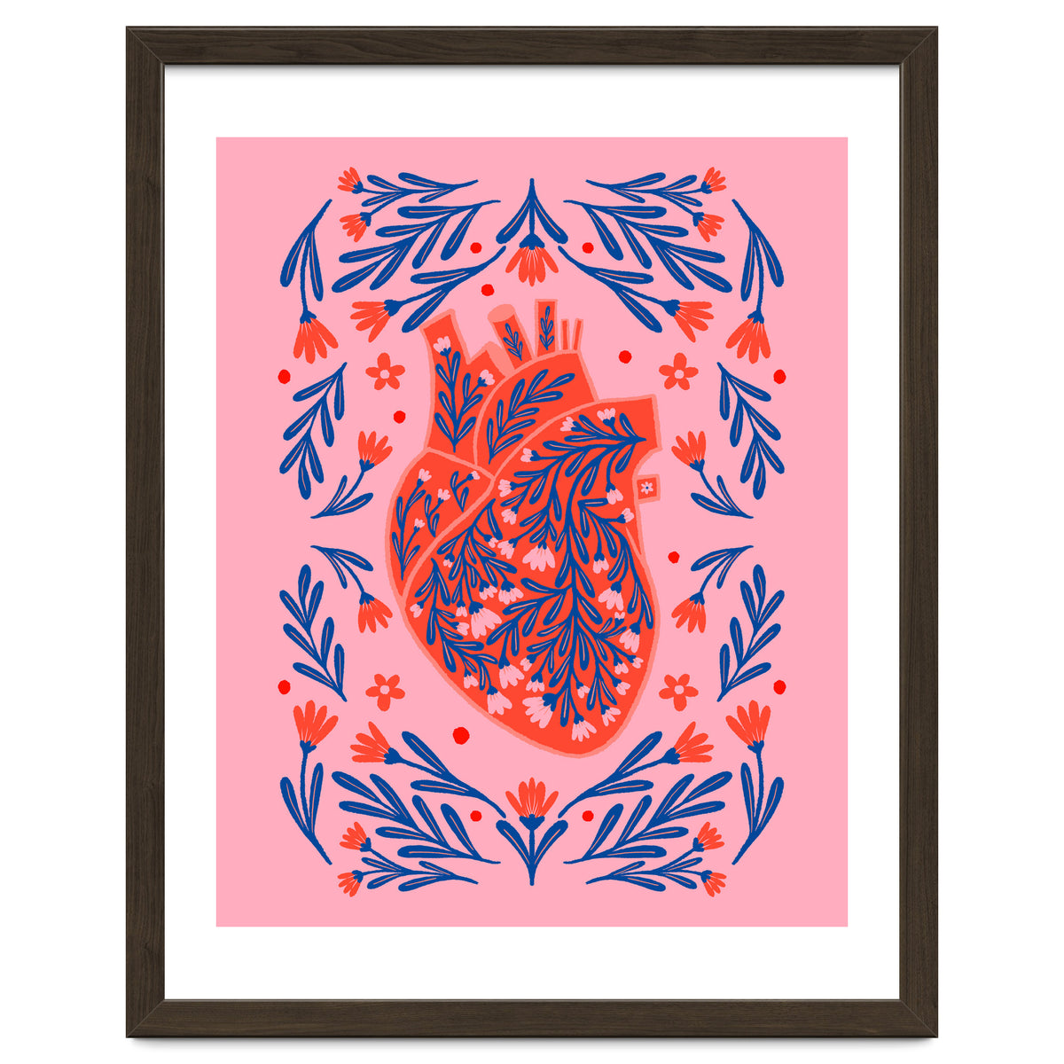 Floral Anatomical Heart