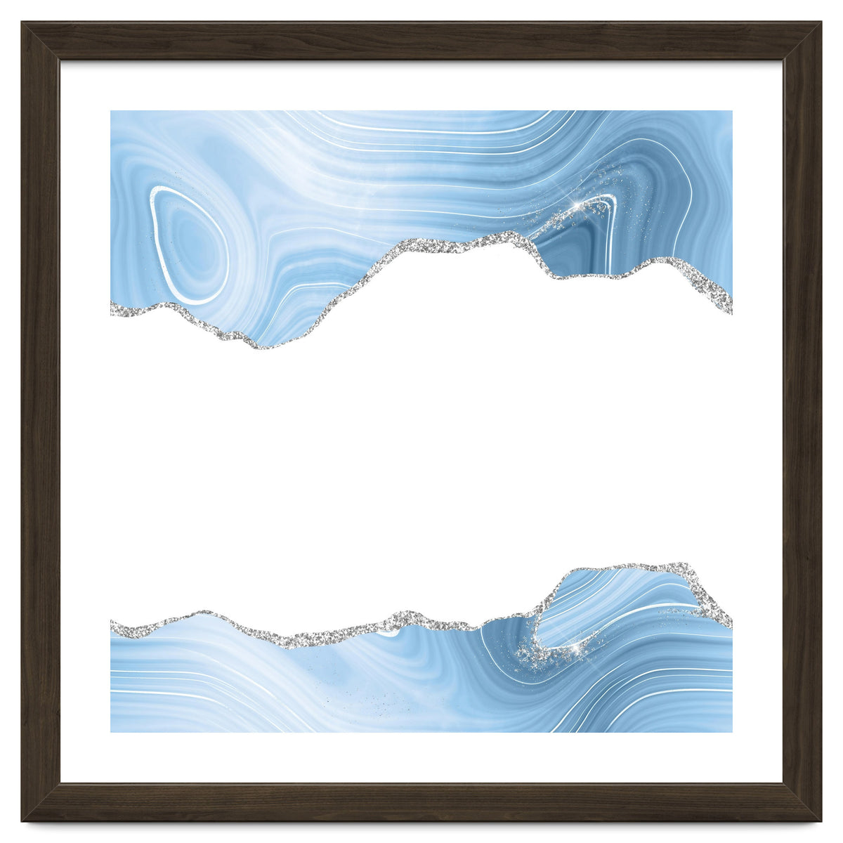 Blue & Silver Agate Glitter Texture 08