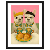 French Bulldogs At Breakfast Café