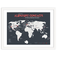 World Map of Alien First Contacts in Movies