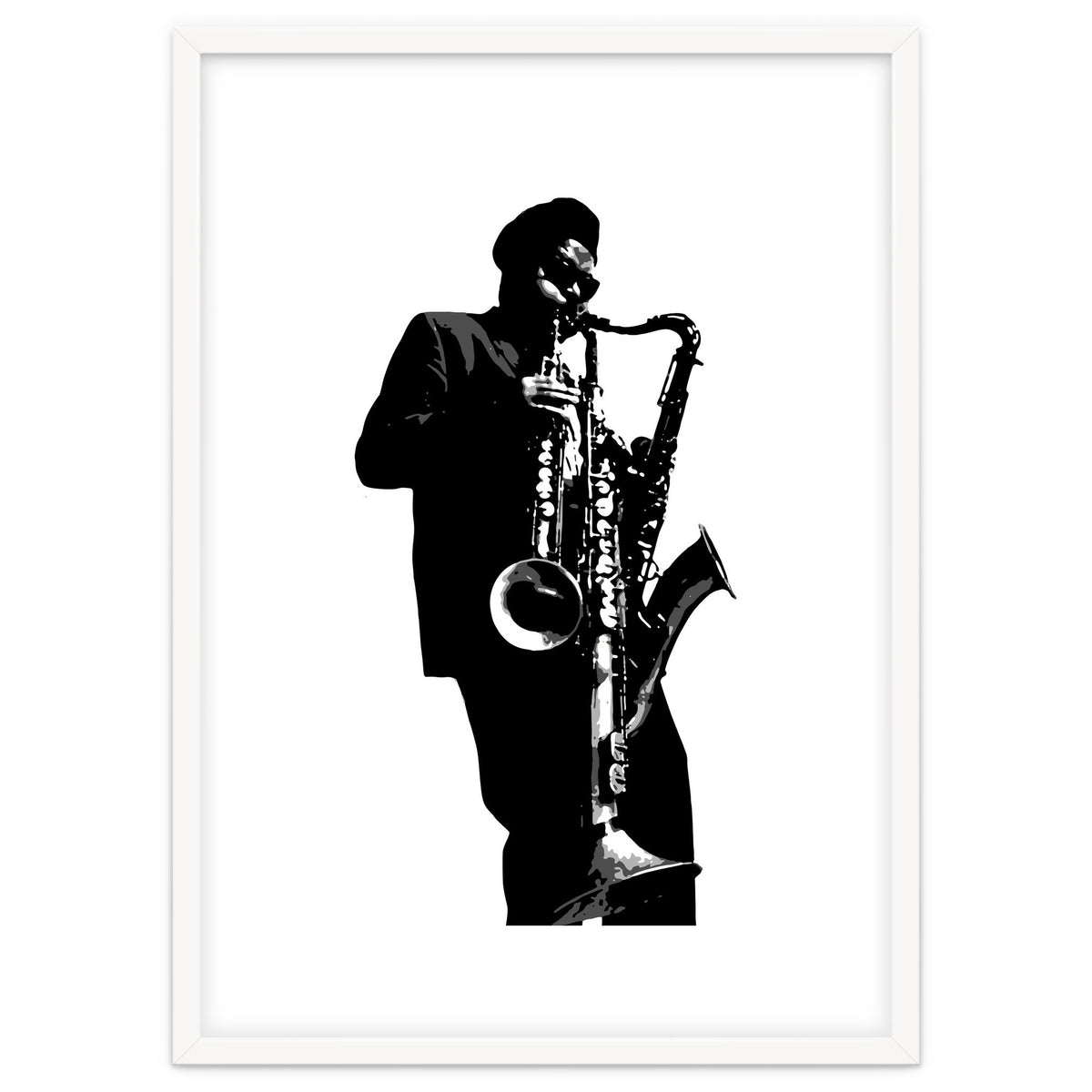 Rahsaan Roland Kirk Jazz Music Legend in Grayscale