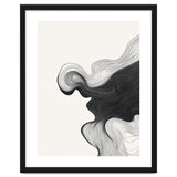 Abstract Black And White Wavy Lines Flowing Organic Shape thumbnail