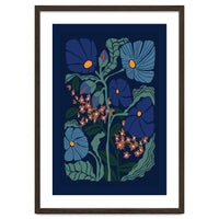 Klimt Flower Dark Blue