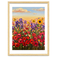 Vibrant Wildflower Field Oil Painting