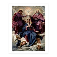 'The Coronation of the Virgin', ca. 1635, Spanish School, Oil on canvas, 176 cm x 124 cm, P01168. (Print Only)