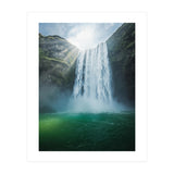 Ethereal Moonlight Over Midnight Ocean Waves with Shimmering Silver (Print Only) thumbnail