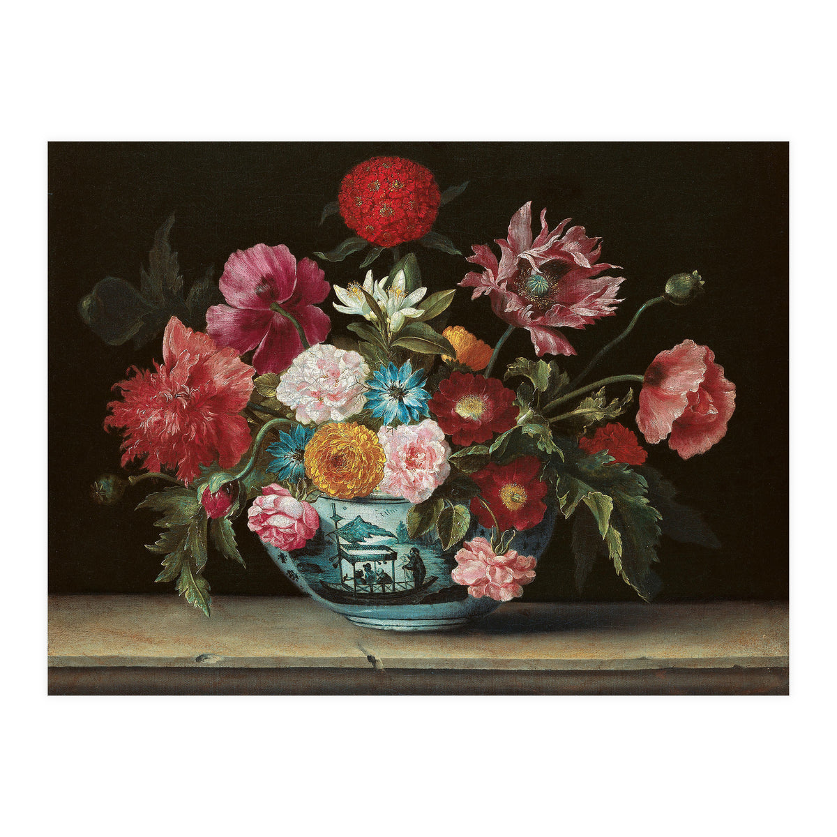 Jacques Linard (París (?), c. 1600-Paris, 1645). Chinese Bowl with Flowers (1640). Oil on canvas.... (Print Only)
