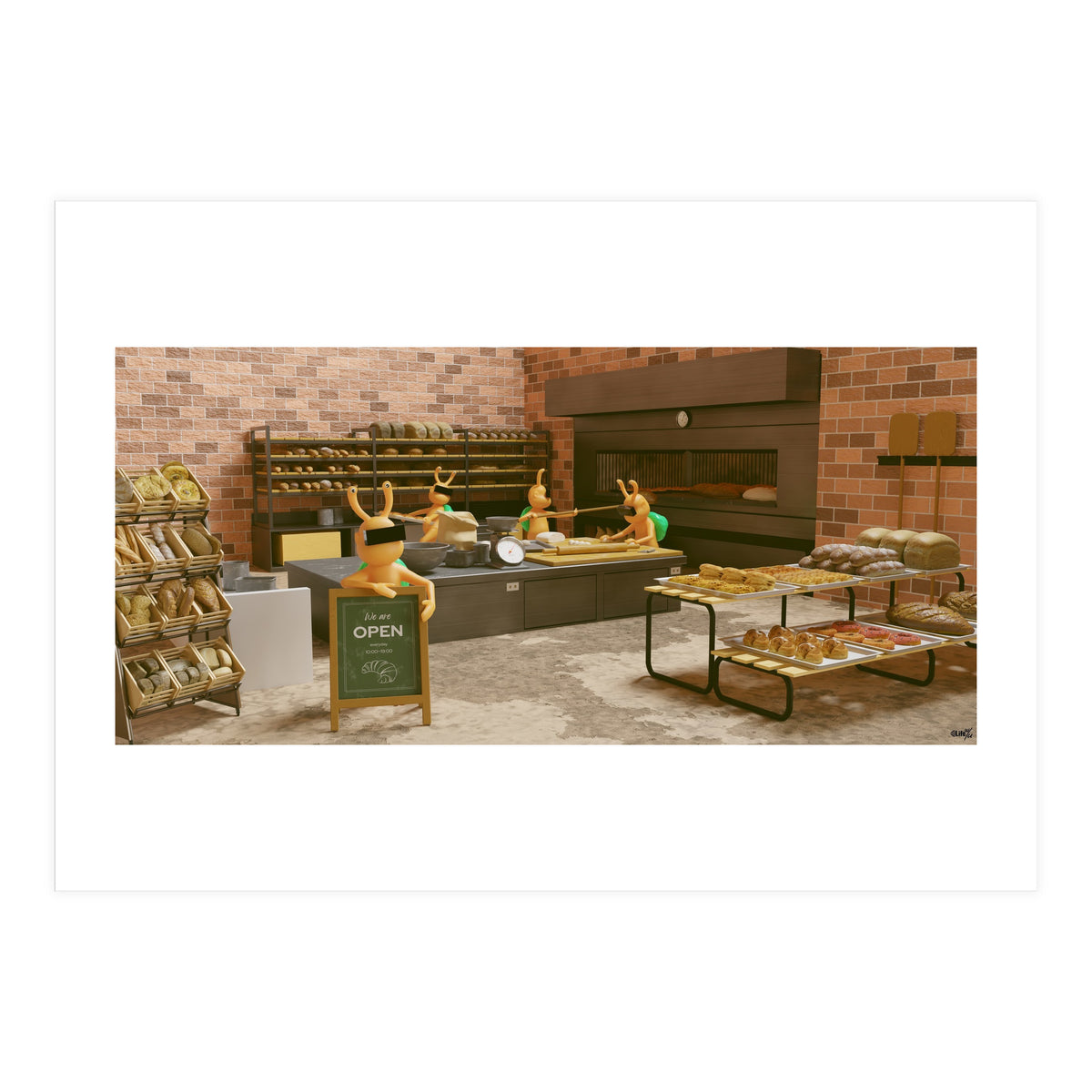 Bakery "Open Everyday" (Lwuba 033 Bakery 04) (Print Only)