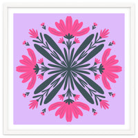 Magenta mandala flowers