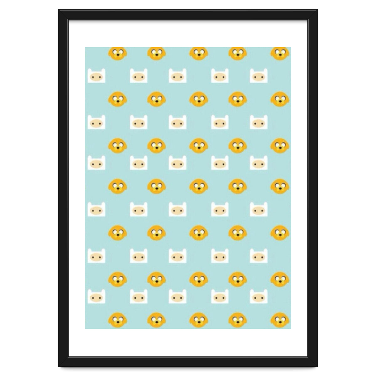 Minimalist Finn And Jake Seamless Cartoon Pattern