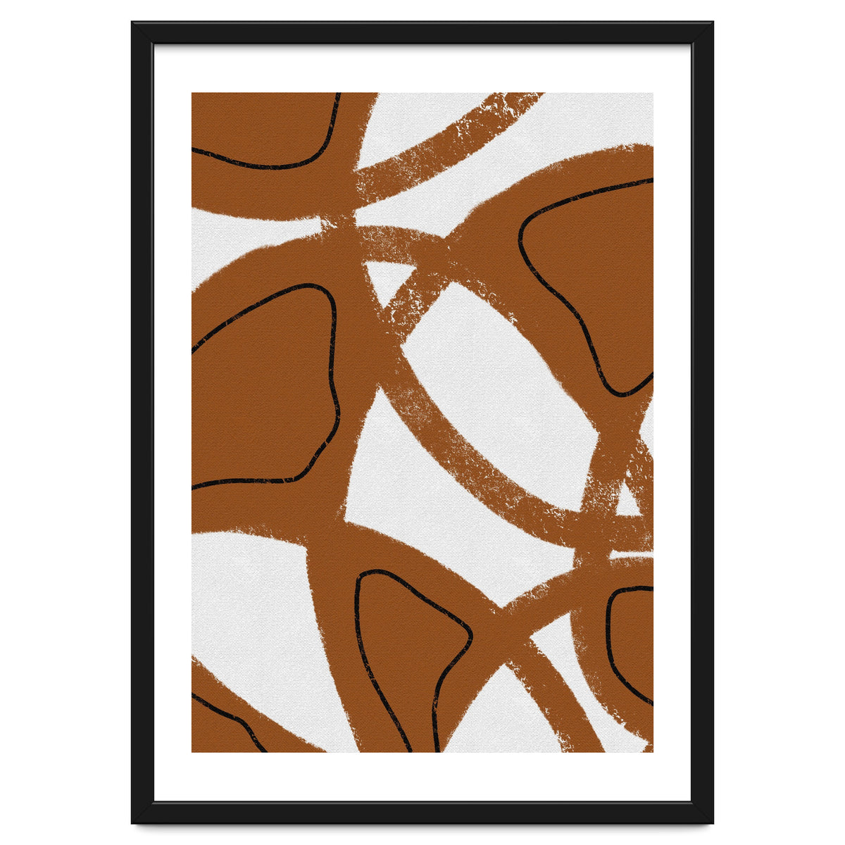 Abstract Brown and Black Lines