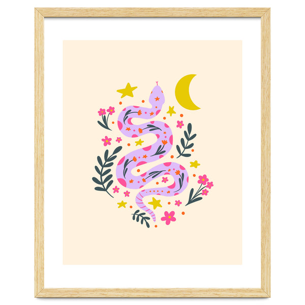 Lunar Snake  - lavander and cream